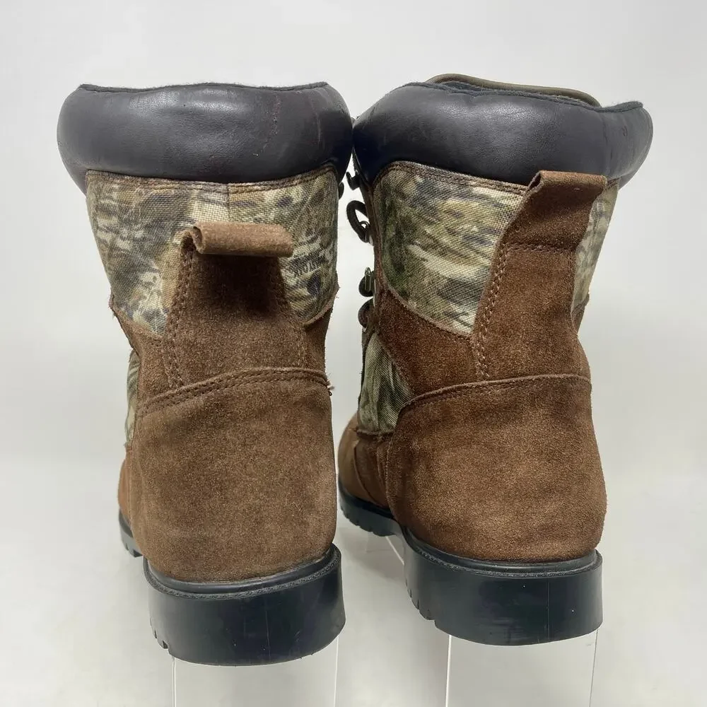 Brahma Leather Boots Brown + Camo Thinsulate Insulated Men's Sz 13